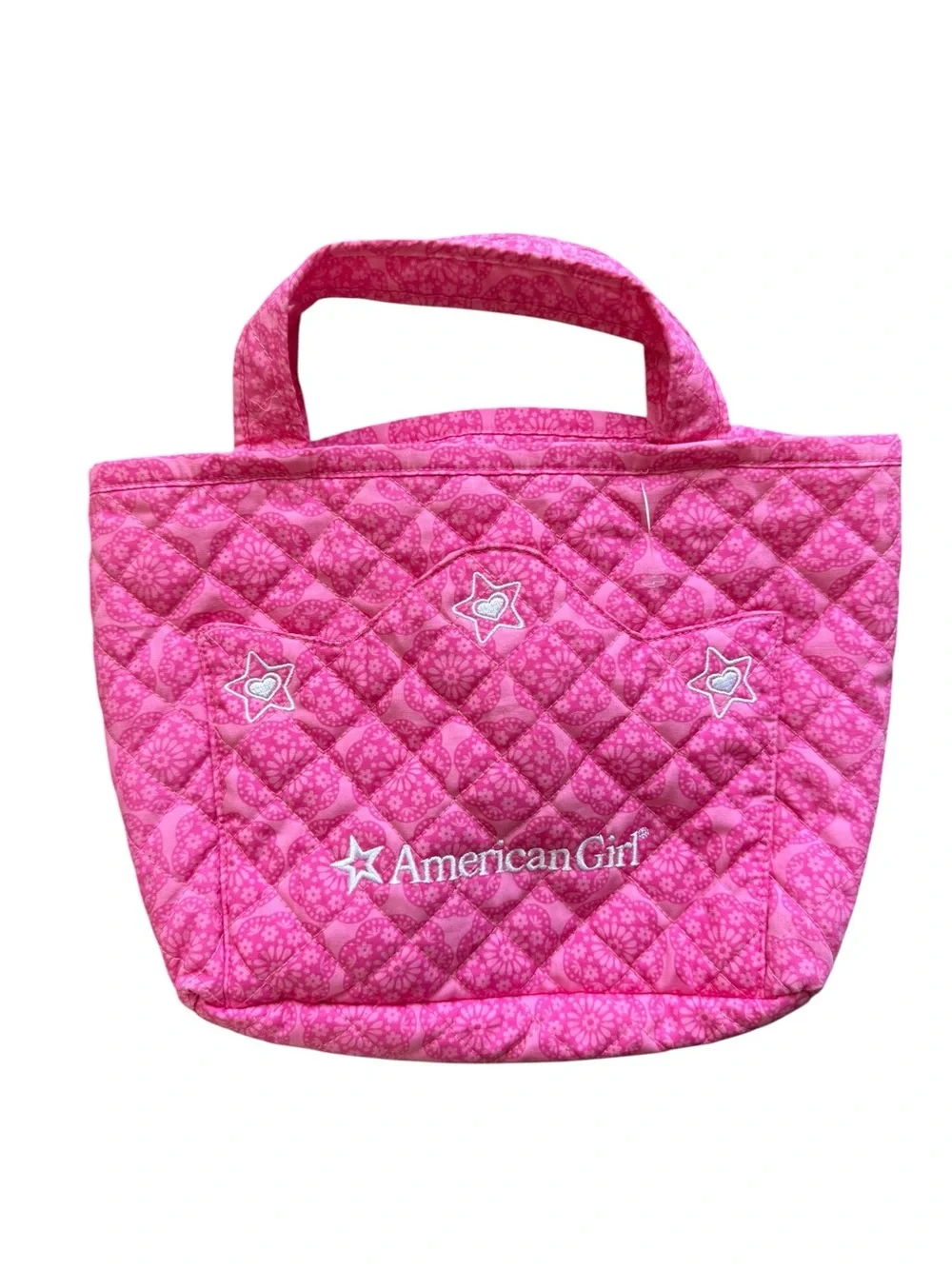 American Girl Pink Quilted Tote Bag